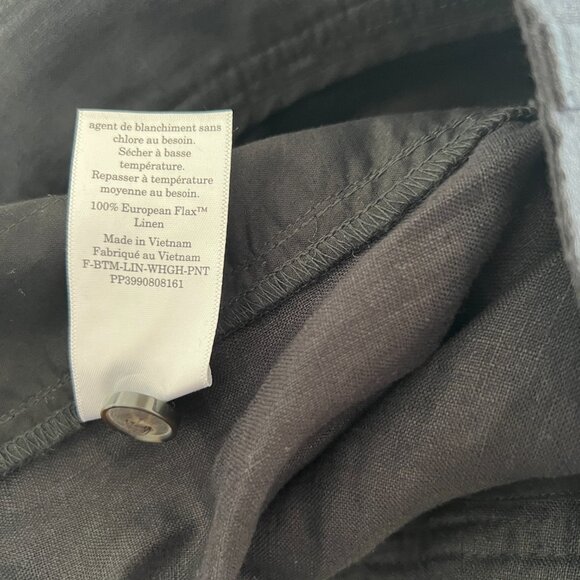 Everlane The Linen Way-High Drape Pant / wide leg trousers / black / size 2 - Picture 5 of 11